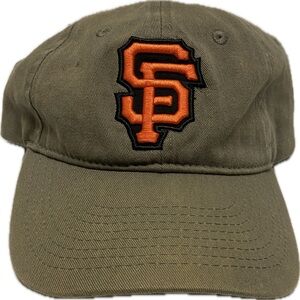 San Francisco Giants-Olive Green Baseball Cap with Orange Logo